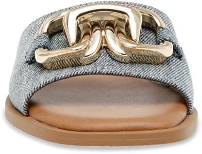 Steve Madden Women's Gene Sandal, Denim, 7 | Image 1