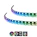 Price comparison product image Anidees Extended Computer Magnetic 5V 3 Pin PC LED Strip - 2 PCS RGB PC LED Strip Light for ASUS AURA SYNC/MSI Mystic Sync/ASROCK AURA RGB/GIGABYTE RGB Fusion (5V 3 Pin addressable LED headers ONLY)