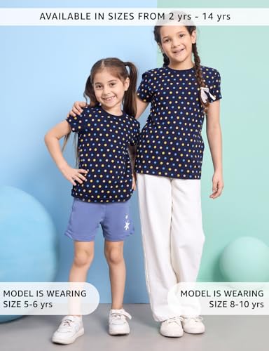 Image of Amazon Brand - Symbol Girls 100% Cotton Graphic Printed Half Sleeves Regular fit T-Shirt