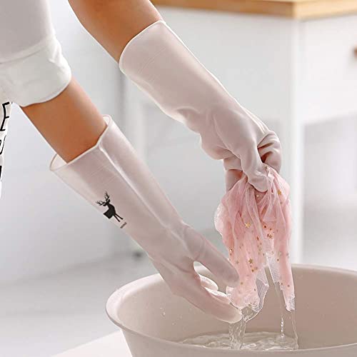 Image of karomouj Kma394 Cleaning Gloves | Reusable Rubber Gloves For Kitchen Dishwashing Cleaning Non-Slip Laundry Gardening Household Gloves (Multicolor,Pack of 1 Pair)