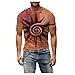T-shirt à manches courtes pour homme Motif crâne de rue B490237, marron, M