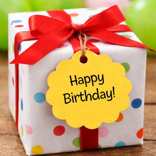 Image of CVANU Premium Gift Tags (120 Pcs) - 3 Designs Blank Hanging Tags with Pre-Punched Holes & Golden String for DIY Crafts| Gift Wrapping| Small Business & Labelling (Yellow2)