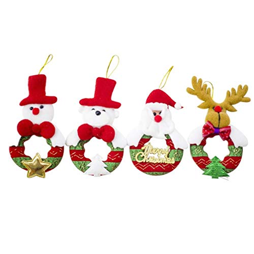 Toyvian Natal Pendurado Bonecos de Tecido Ãrvore de Natal Pendurado Papai Noel Boneco de Neve Urso A