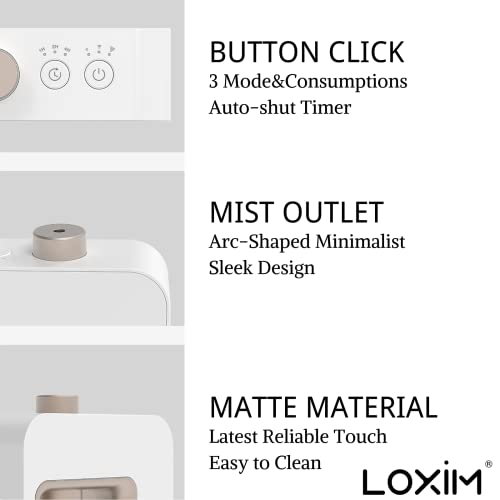 Loxim Pride Aromatherapy Diffuser - Waterless Nebulizing Diffusers For Essential Oils Large Room, No Water & No Heat & Noiseless & Cordless & Battery Operated For Living Room Office Home Car (White) #TOP2