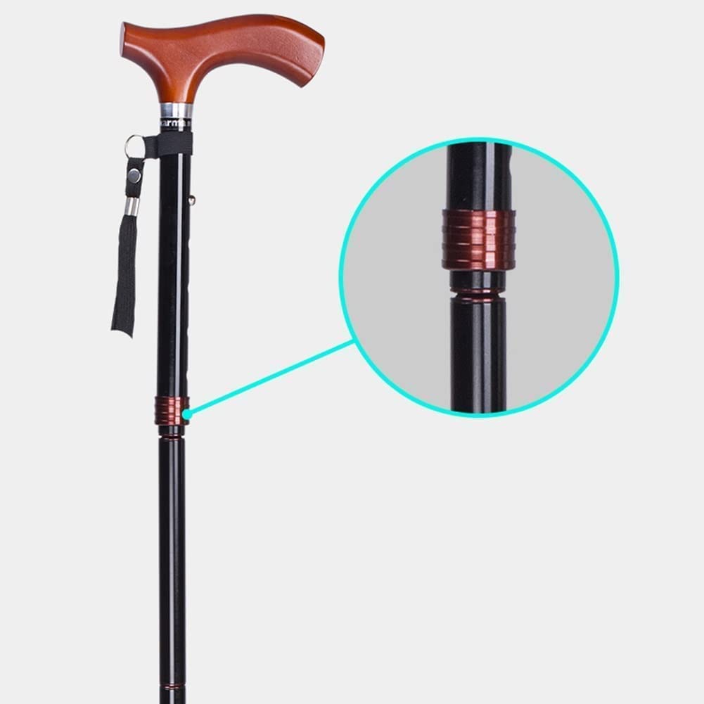 Seguridad Muletas Muletas avanzadas Bastones de Aluminio Bastones para Caminar de Altura Ajustable Correa Plegable Muñequera Muleta Bastón para Caminar de Viaje Cómodo