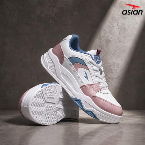 Image of ASIAN Petal-01 Women's Chunky Casual Sneakers | Memory Foam Comfort, Breathable Upper & Shock-Ready Sole | Ideal
