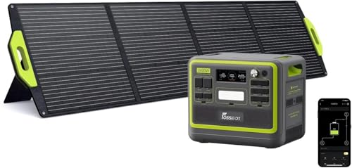 FOSSiBOT F2400 Powerstation mit 200W Solarpanel, Solargenerator...