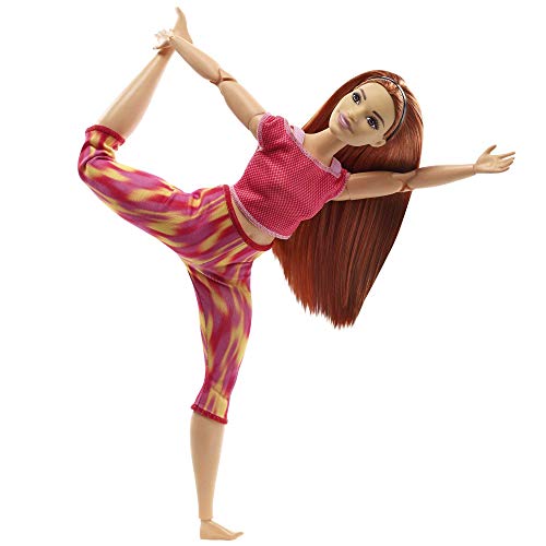 Barbie GXF07 - Made to Move Puppe mit braunem Haar, bewegliche und sportliche Modepuppe mit 22 Gelenken, Spielzeug ab 3… – Bild 5