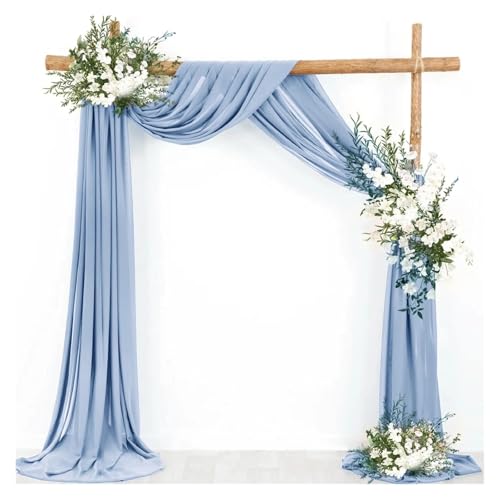 Rideau en mousseline bordeaux déco cérémonie anniversaire et drapage arc mariage