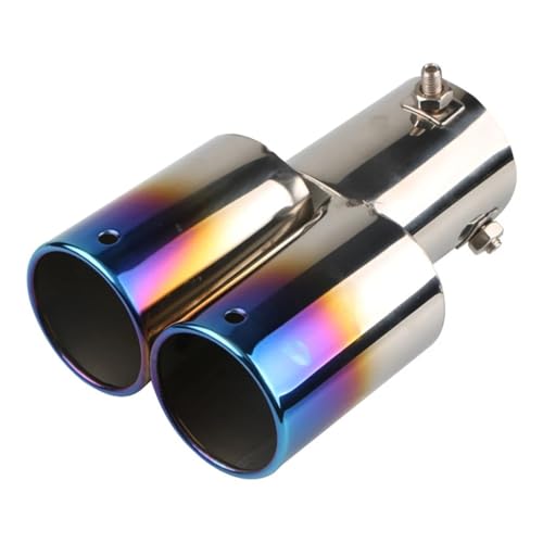 Silenciador de tubo de escape de doble salida para mejorar el flujo de gases de 63 mm
