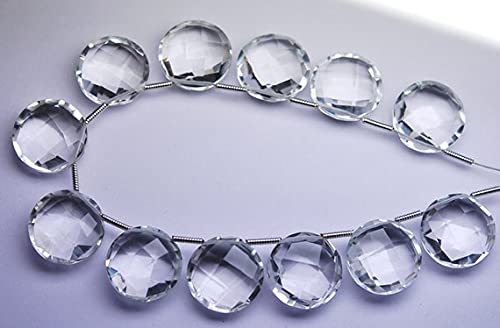 Briolettes en Rock Crystal Quartz 18mm, paires de gemmes facettées haute joaillerie