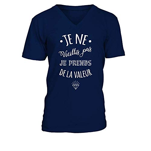 TEEZILY T-Shirt Cadeau Homme Retraitée Je Prends de la Valeur