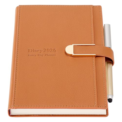 Mljtoyo Agenda 2026, un día por página, tamaño A5, de enero de 2026 a diciembre de 2026, organizador de horario diario con bolígrafo, agenda de tapa dura con pegatinas, bolsillo interior, papel más Mljtoyo Agenda 2026, un día por página, tamaño A5, de enero de 2026 a diciembre de 2026, organizador de horario diario con bolígrafo, agenda de tapa dura con pegatinas, bolsillo interior, papel más