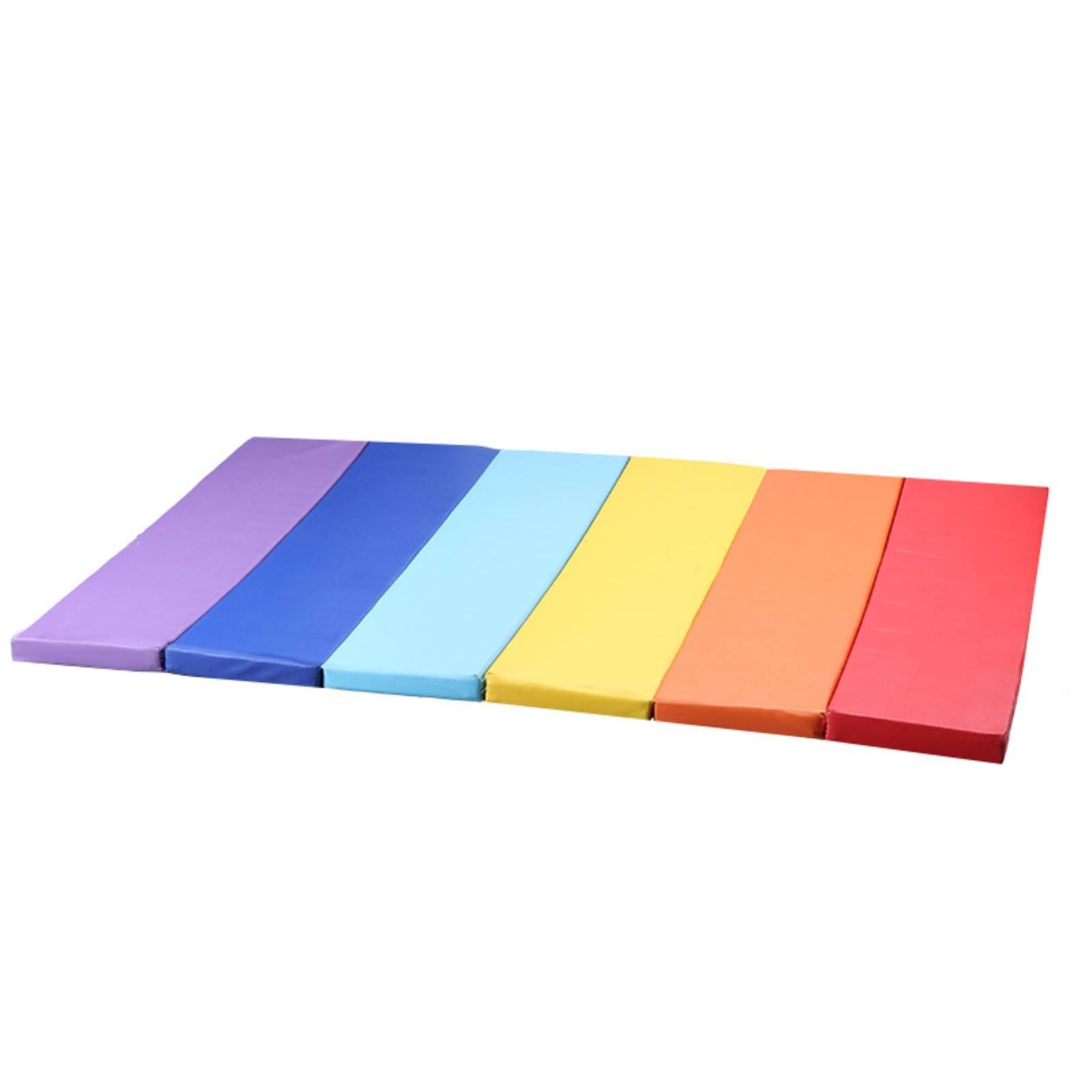 Faltbare Sportmatte klappbar klappbare Gymnastikmatte kompakt Gymnastikmatte mit Tragegriffen für Turner, Zuhause, Sechsfach Faltbar