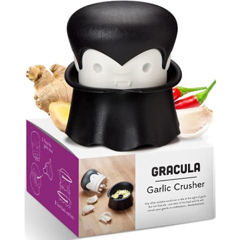 OTOTO Gracula Garlic Crusher with Twist Top Mincer Cover