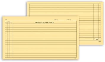 H159 Continuation Exam Records Single Sheet 4 1/2 x 8" Qty 100