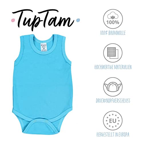 TupTam Baby Jungen Achselbody – Weicher Baby Body im 5er Pack aus Baumwolle, Body Baby Unifarben OEKO-TEX zertifiziert, Farbe: Farbenmix 2, Größe: 110