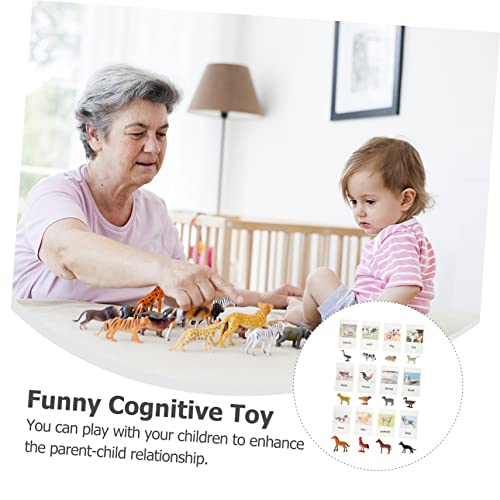 Tofficu 1 Conjunto Cartão Modelo Animal Brinquedos Brinquedo De Cartões De Modelo Animal Brinquedo E