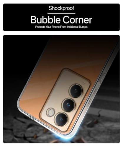 Image of NISHTECH for Vivo Y100E, Y200E, Vivo T3 5G Premium Transparent Hybrid Soft Slim Dust Proof Back Case Cover with Camera Protection