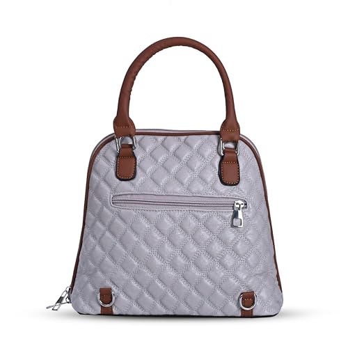 Image of AJANTA QIARRA Women Luxe Artificial Leather Premium Quilted Satchel Bag | Handbag with Detachable Slings