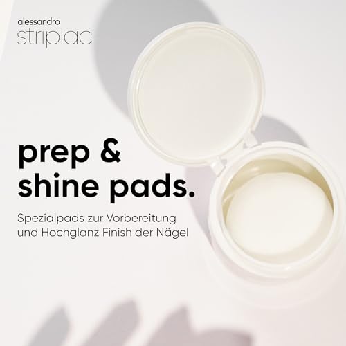 alessandro Striplac Prep & Shine Pads - 2in1 Spezialpads für Nägel - Reinigung & Extra Glanz Booster nach Lackieren - Optimale Vorbereitung… – Ansicht 2