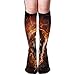 Produktbild Glühbirne Flamme In Schwarzer Hintergrund Damenmode Kniestrümpfe Lässige Socken Lang: 50CM