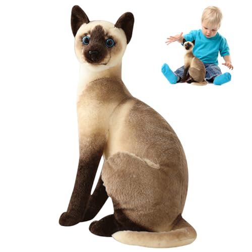Chat Siamois en Peluche de 35cm : Le Cadeau Idéal pour Enfant