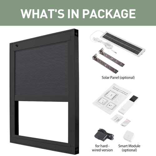 Zshine Motorized Cellular Shades Cordless Honeycomb Blinds Full Blackout Fabric Window Shades for Skylight (Black 93021N)