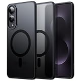 JETech Cover Magnetica per Samsung Galaxy S25 Edge, Compatibile con MagSafe, Custodia per Telefono Retro Opaco Traslucido Sottile Minimalista Antiurto (Nero)