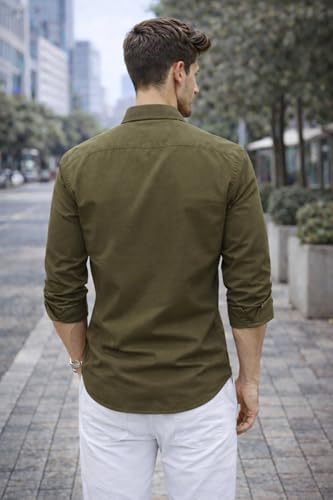 Image of Ben Martin Shirt for Men | Regular Casual Shirts for Mens' | Men's Casual Shirt's Slim Fit | Full Sleeve Cotton Shirts for Men's | Solid Shirt's for Mens Stylish | Formal & Casual Office Wear Shirts