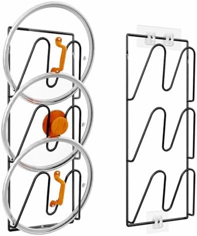 Support pour Couvercle de Casserole, 2 Pièces Porte Couvercle Pla...