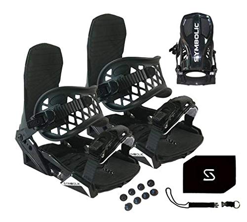 Symbolic Quick-Ratchit Snowboard Bindings & Stomp Pad & Leash Fit Most Boots...