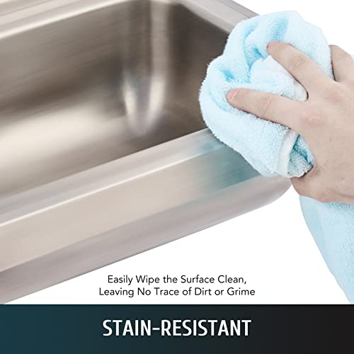 Image of WILPREP Hand Sink Commercial Stainless Steel Sink for Washing, NSF Utility Sink with Gooseneck Faucet, Wall Mount Kitchen Sink for Restaurant Bar RV Bathroom Laundry Room (17 x 15 Inches)