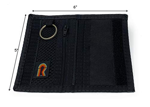 Minimalist Front Pocket Slim ID Wallet/Inside Keyring Lanyard Attachable / 76PL-V1 (Black)4