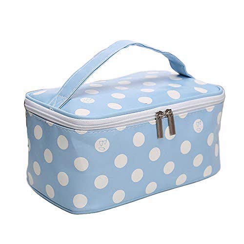 SOQNVLN Outdoor Barbecue and Camping Tools Women Cactus Stripe Dot Printed Zipper Tote Travel Makeup Cosmetic Storage Bag - 4#