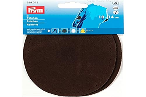 Prym Parches de Gamuza sintética para Planchar o Coser en 14 x 10 cm, Color marrón Oscuro, Ante Cuero, 2