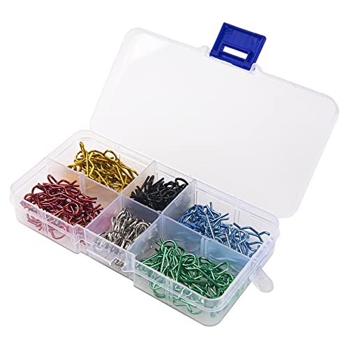 Vgoohobby 180Pcs Stainless Steel Rc Body Clips Body Shell Clip Pins R-Pins Universal Compatible With Traxxas Hpi Redcat Axial Hsp Rc4Wd 1/10 1/12 Rc Car Crawler Truck Off Road Buggy #TOP3