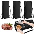4 Pack 21" BBQ Blanket for Resting Meat, Leak-Proof Insulated Meat Resting Bag, Washable Wide Mouth Barbecue Bag for Brisket/Pork Shoulders/Turkeys, Smoker BBQ Grilling Accessories Gifts for Men