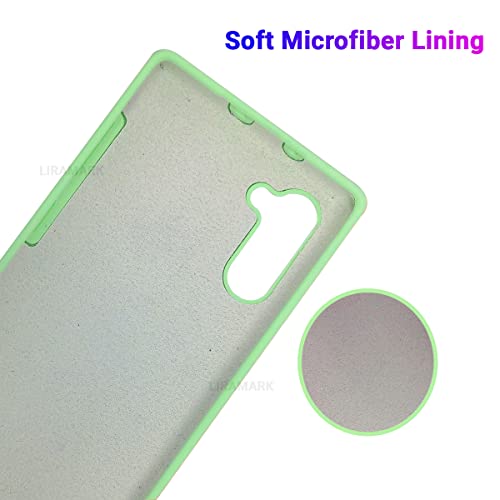 Image of LIRAMARK Liquid Silicone Soft Back Cover Case for Samsung Galaxy Note 10 (Green)
