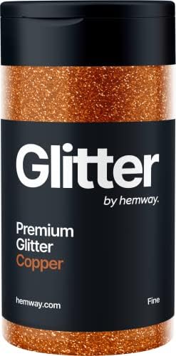 Hemway Rose Gold Glitter Fine 130g/4.6oz Powder Metallic Resin Craft Glitter Flake Sequins for Epoxy Tumblers, Hair Face Body Eye Nail Art Festival, DIY Party Decorations Paint