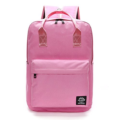 Mochila Jieway unisex clásica, de nailon, impermeable, para viajes, portátil, escuela, bolsos rosa M
