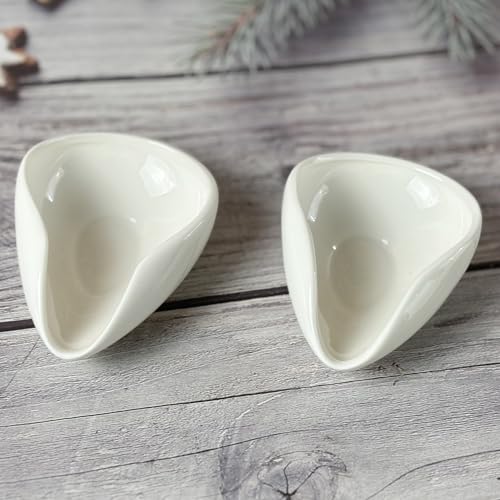 Set de 2 Vasos para Dosificar Café de Cerámica Blanca miniatura 1
