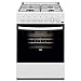 Cuisiniere gaz Faure FCG612H1WA - Blanc - Plaque Gaz / Four Gaz Convection naturelle - Email lisse - 60 cm de largeur