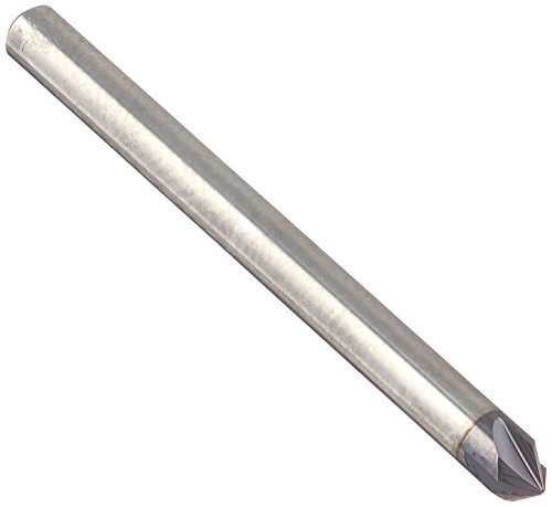 Image of Kodiak Cutting Tools KCT253257 USA Made Solid Carbide Chamfer Mill, AlTiN Coated, 90 Degree, 4 Flute, 1 /8 inch Shank, 1 /8 inch Diameter, 1-1 /2 inch Overall Length