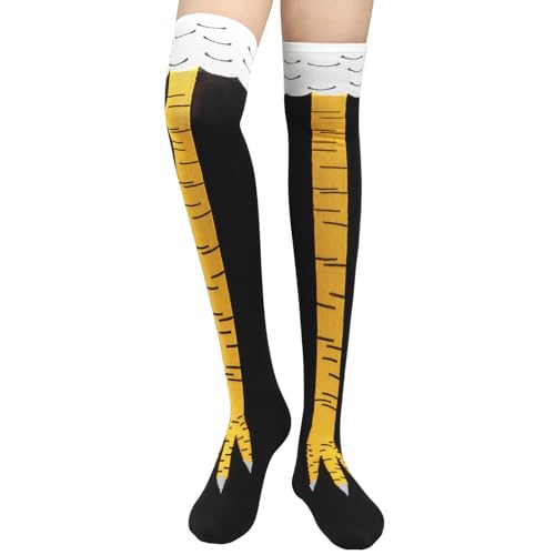 PROPOG Chicken Leg Socks Men - Hühnerbein Socken Damen Overknee Stocking, Lustige Hühner Socken Personalisierte Strümpfe - Crazy Gag Witzige Geschenke für Partys (Universalgröße)