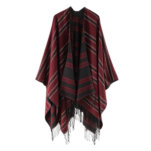 Châle pour femme épais contre le froid : écharpe chaude et longue couverture ouverte