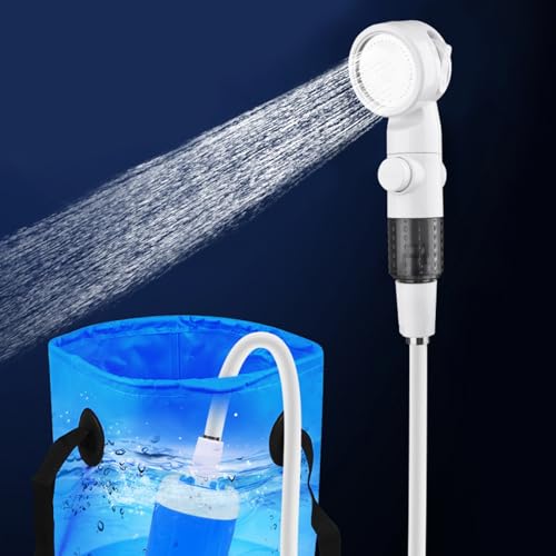 Douche de camping à pression réglable avec batterie 4000 mAh pour extérieur