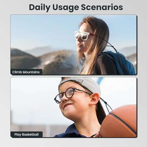 HEBEILF 3 Pcs Glasses Strap-Adjustable Eyeglass Holders for Men, Women, and Kids - Neck Eyewear Retainer, Sports Sunglasses Strap, Lanyard