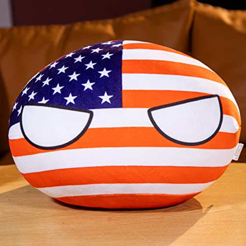 Bola de pelúcia country | Brinquedos de bola nacional de pelúcia macio | Almofada Country Ball Anime