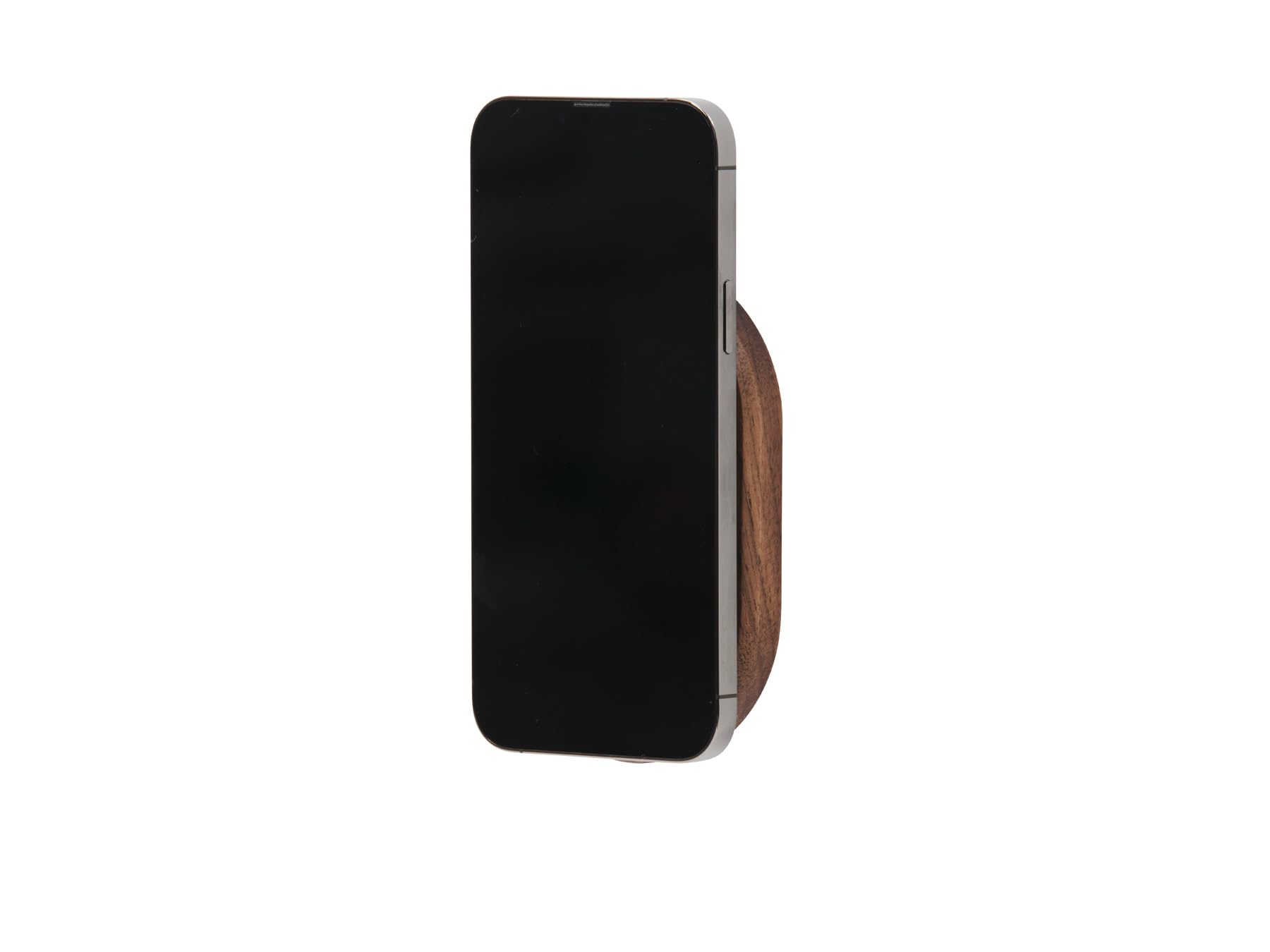 Oakywood Supporto da parete per telefono e iPhone - in Legno Lavorato a Mano - Compatibile con MagSafe e iPhone 12-16 - 8x12,3x1,5 cm/3,2x4,8x0,6' - Noce